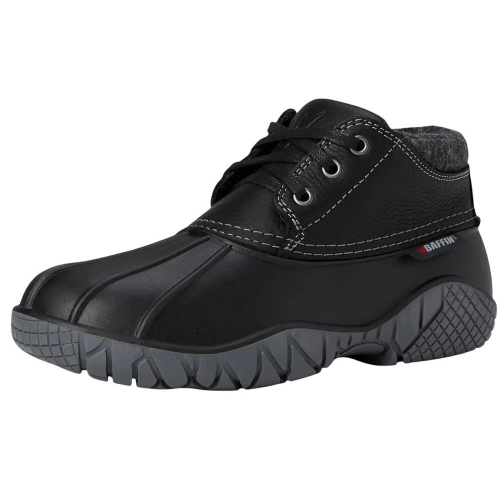 Baffin Womens Whitetail ll Ankle Sneakers US 9 EU 39 Black Leather Insulated NIB
